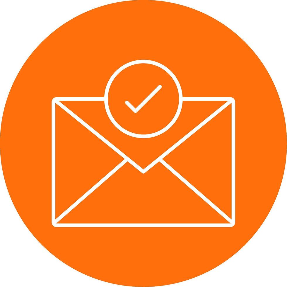 Mail Line Circle color Icon vector