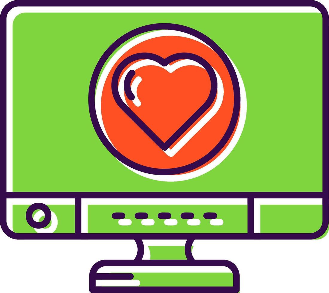 Heart Filled Icon vector