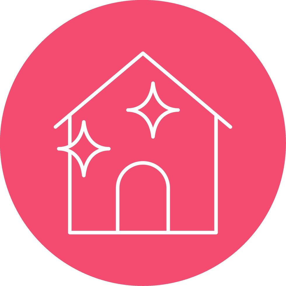 House Cleaning Line Circle color Icon vector