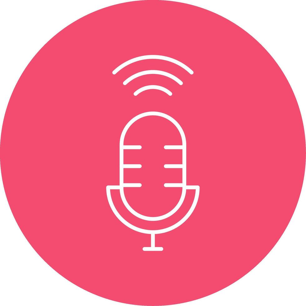 Voice Assistant Line Circle color Icon vector
