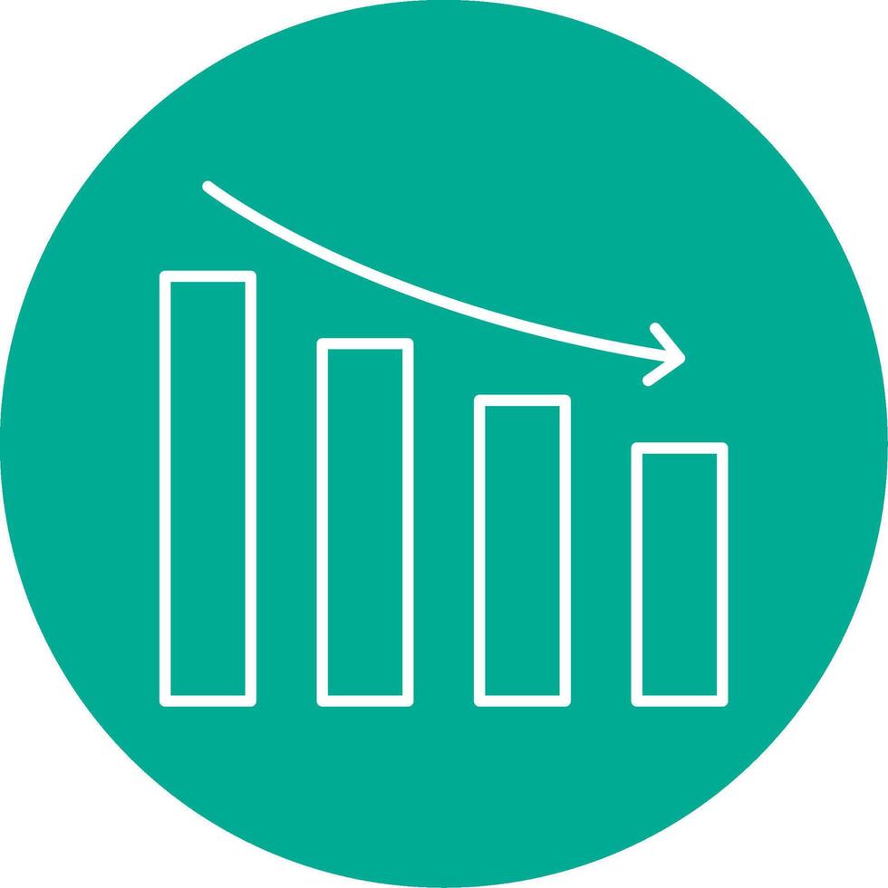 Reputation Loss Line Circle color Icon vector