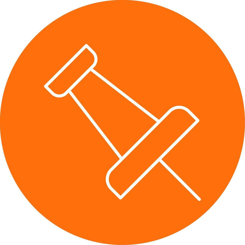 Pinned Line Circle color Icon vector