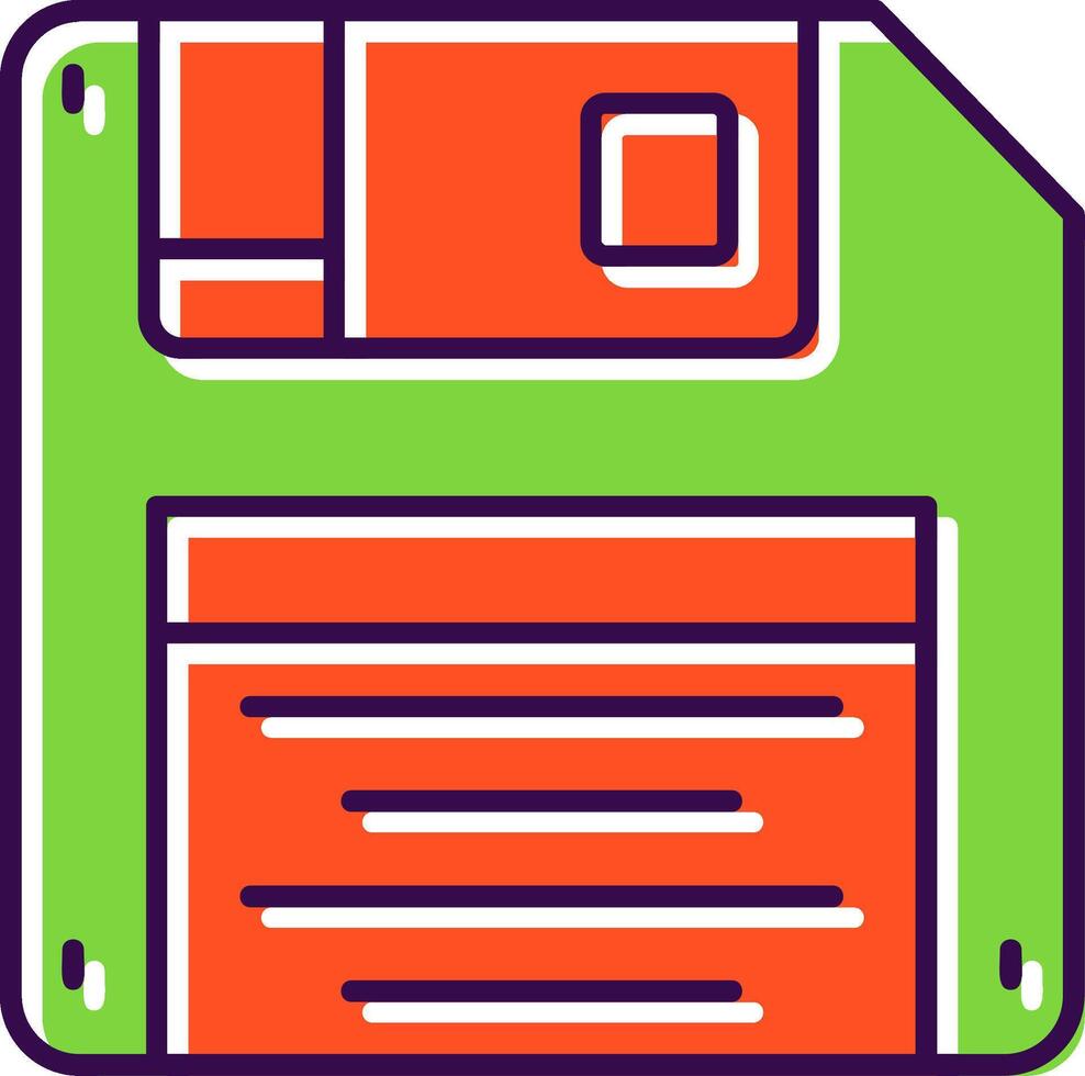 Floppy disk Filled Icon vector
