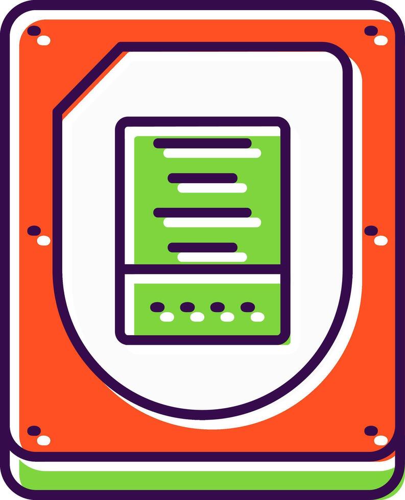 Disk Filled Icon vector
