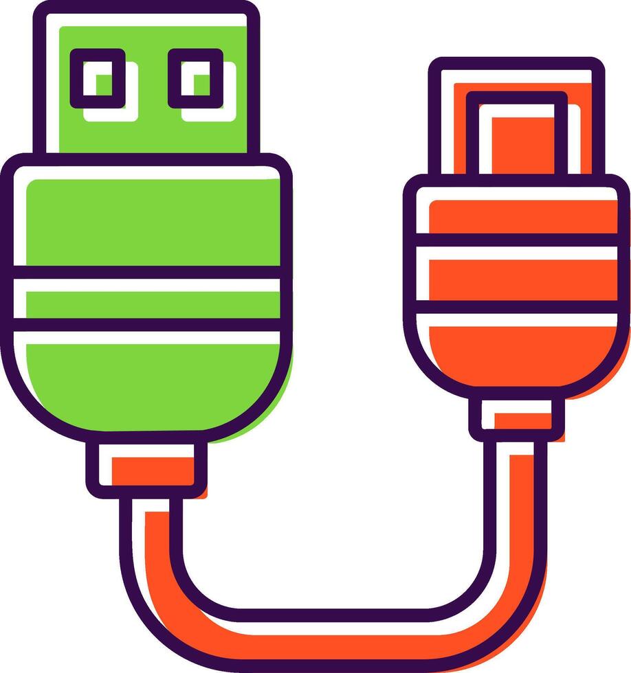 Usb Filled Icon vector
