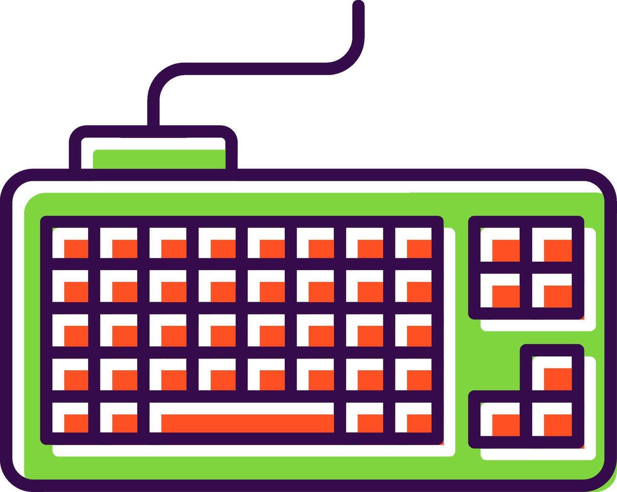 Keyboard Filled Icon vector