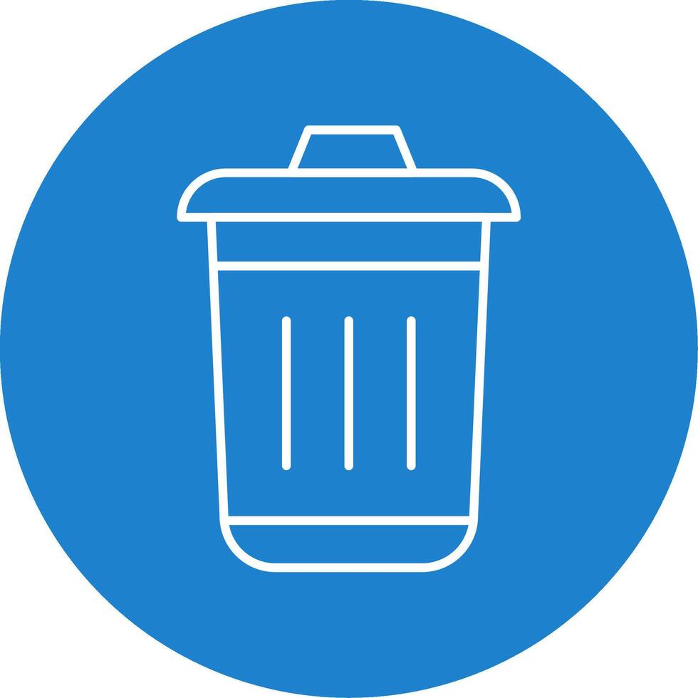 Dustbin Line Circle color Icon vector