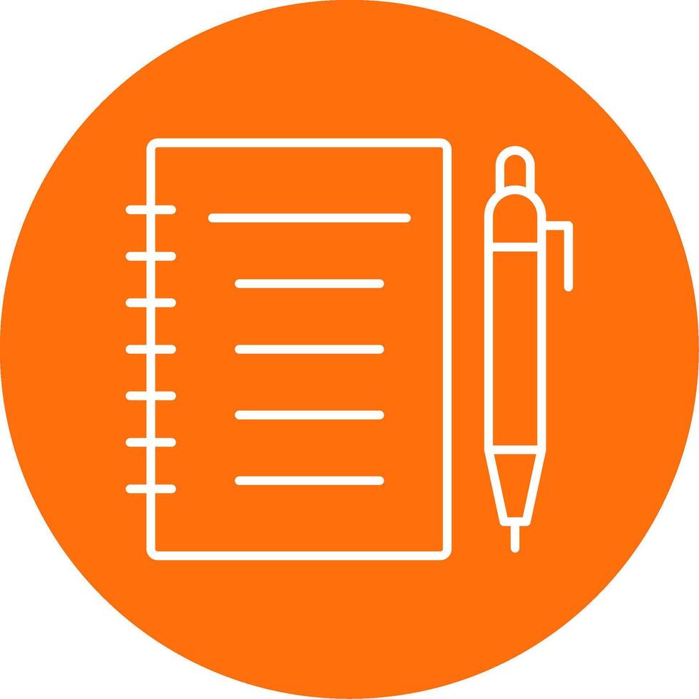 Notebook Line Circle color Icon vector