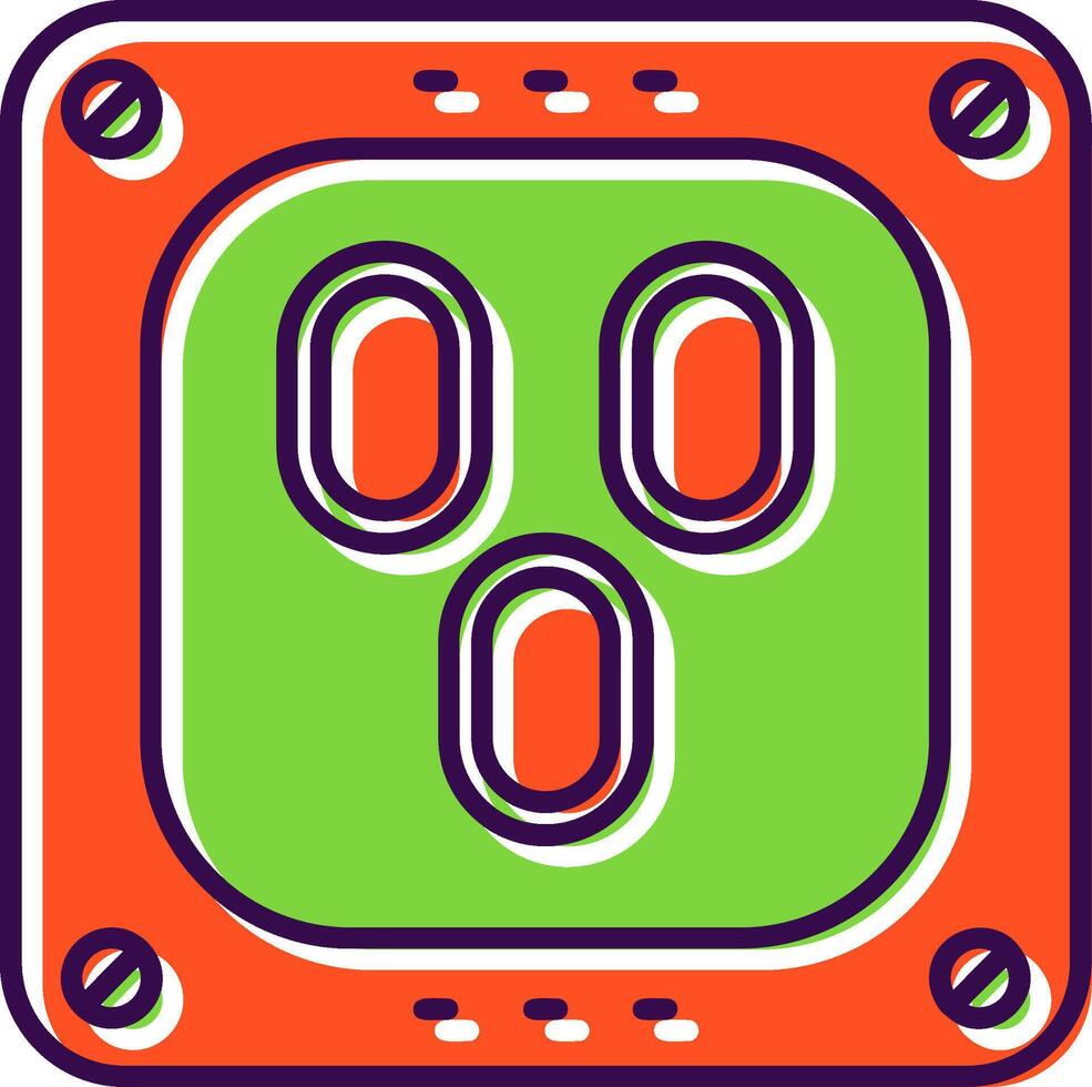 Outlet Filled Icon vector