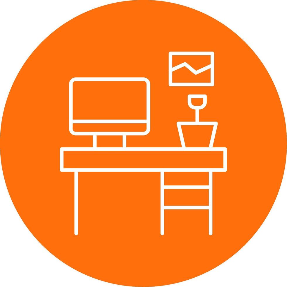Workbench Line Circle color Icon vector