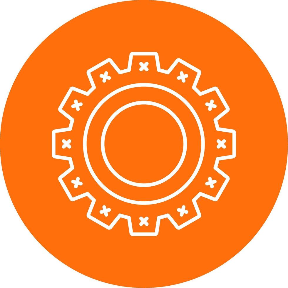 Cogwheel Line Circle color Icon vector