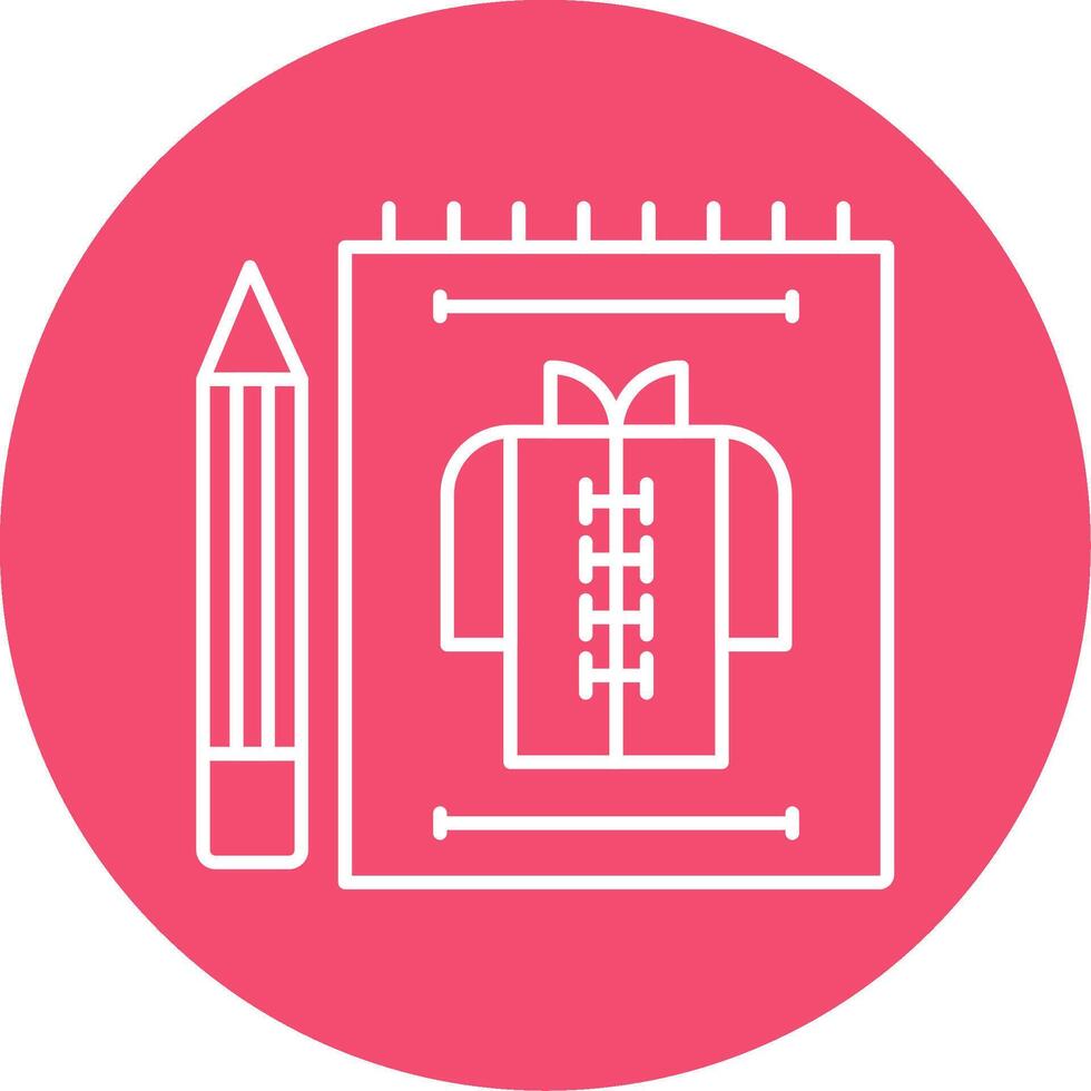 Cloth Sketch Line Circle color Icon vector