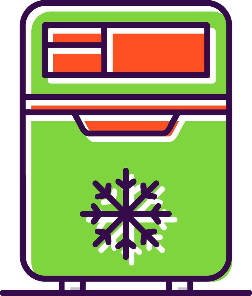 Refrigerator Filled Icon vector