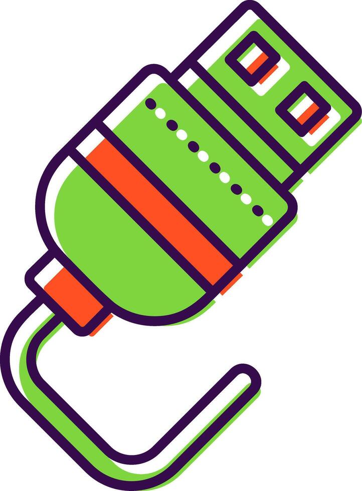 Usb Filled Icon vector