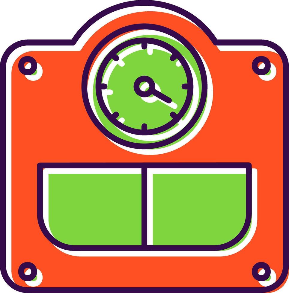 Weight Filled Icon vector