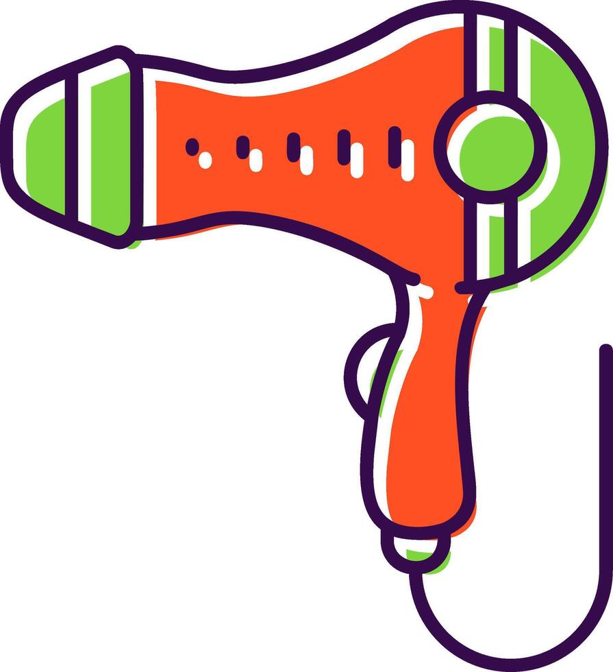 Hair dryer Filled Icon vector