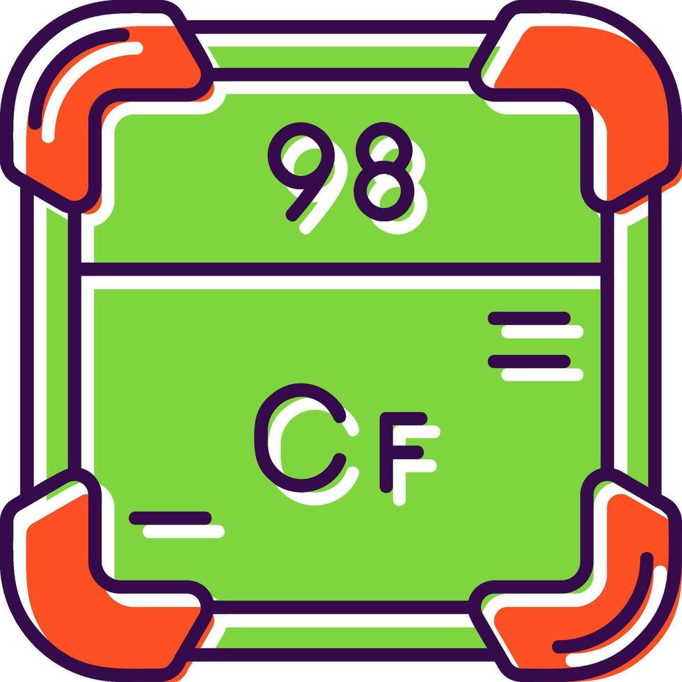 Californium Filled Icon vector