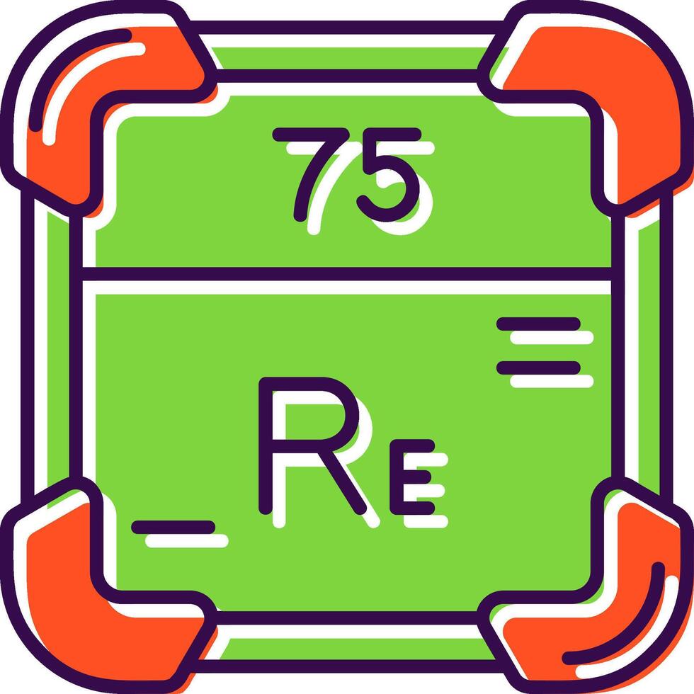 Rhenium Filled Icon vector