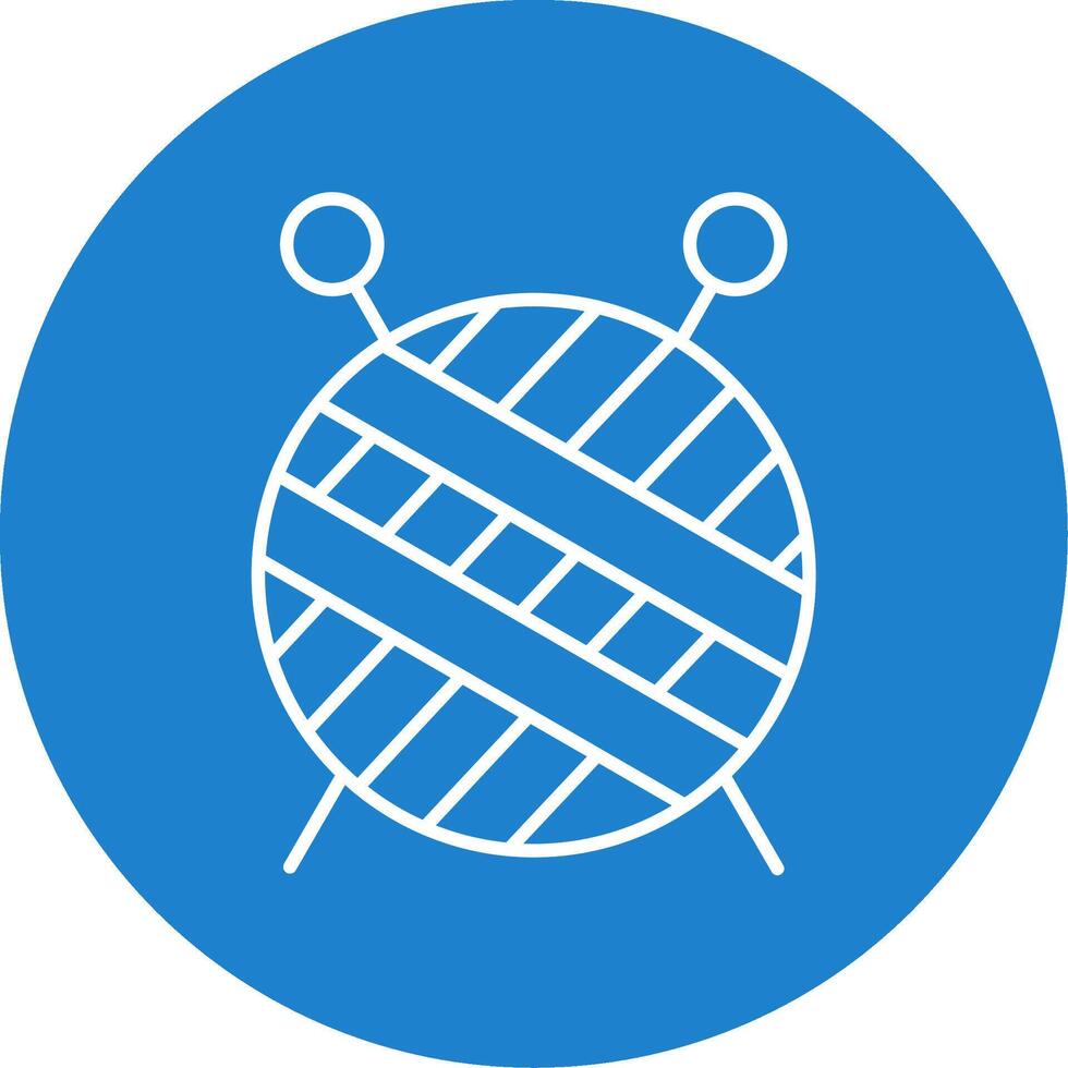 Knitting Line Circle color Icon vector