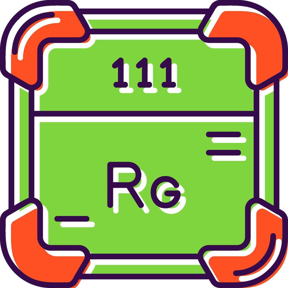 Roentgenium Filled Icon vector