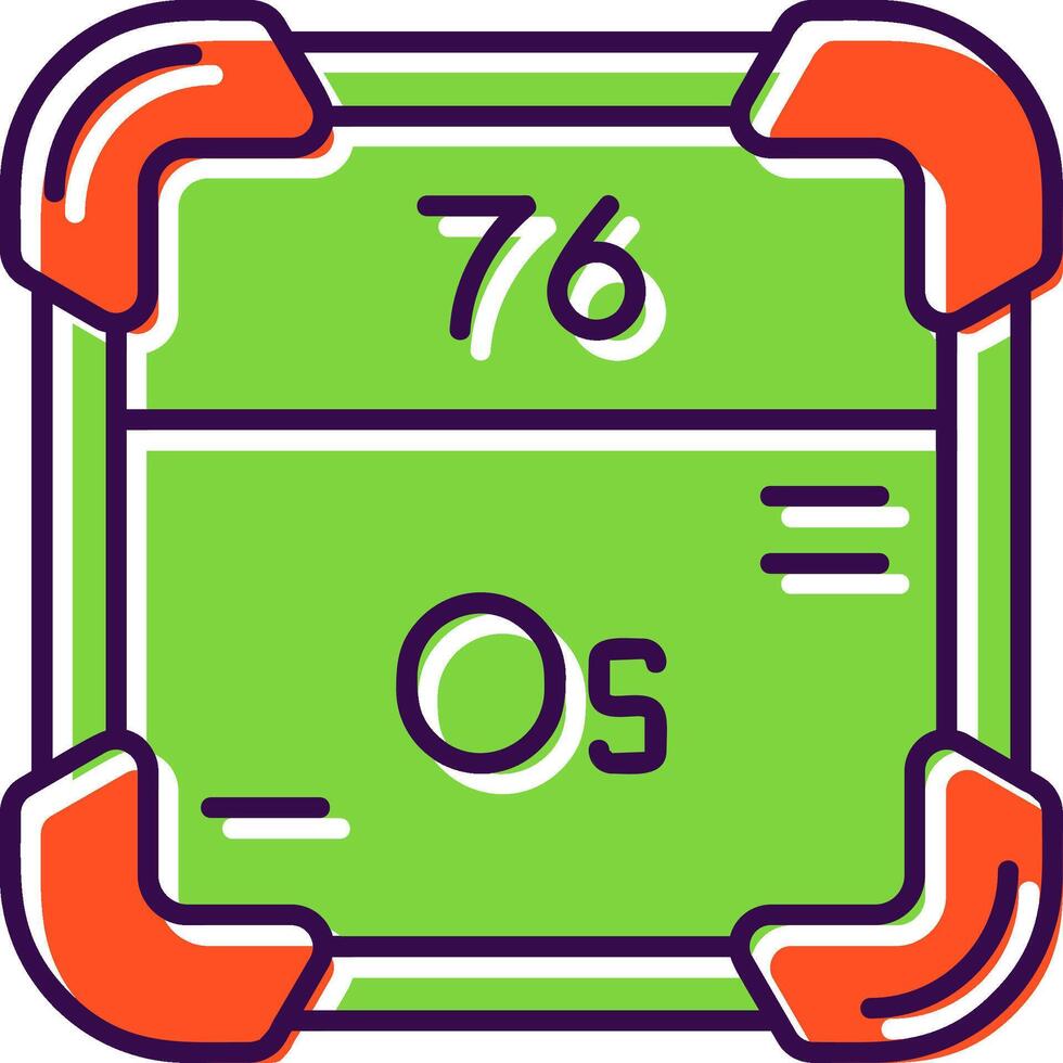 Osmium Filled Icon vector