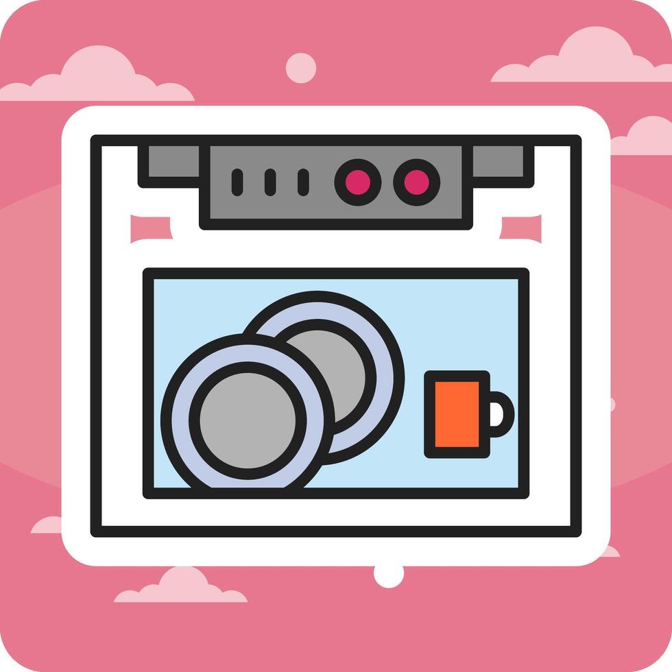 plato lavadora vector icono