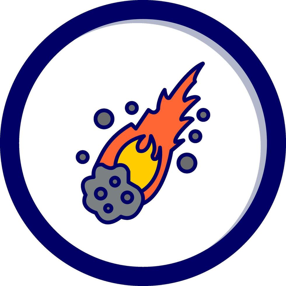 icono de vector de meteorito