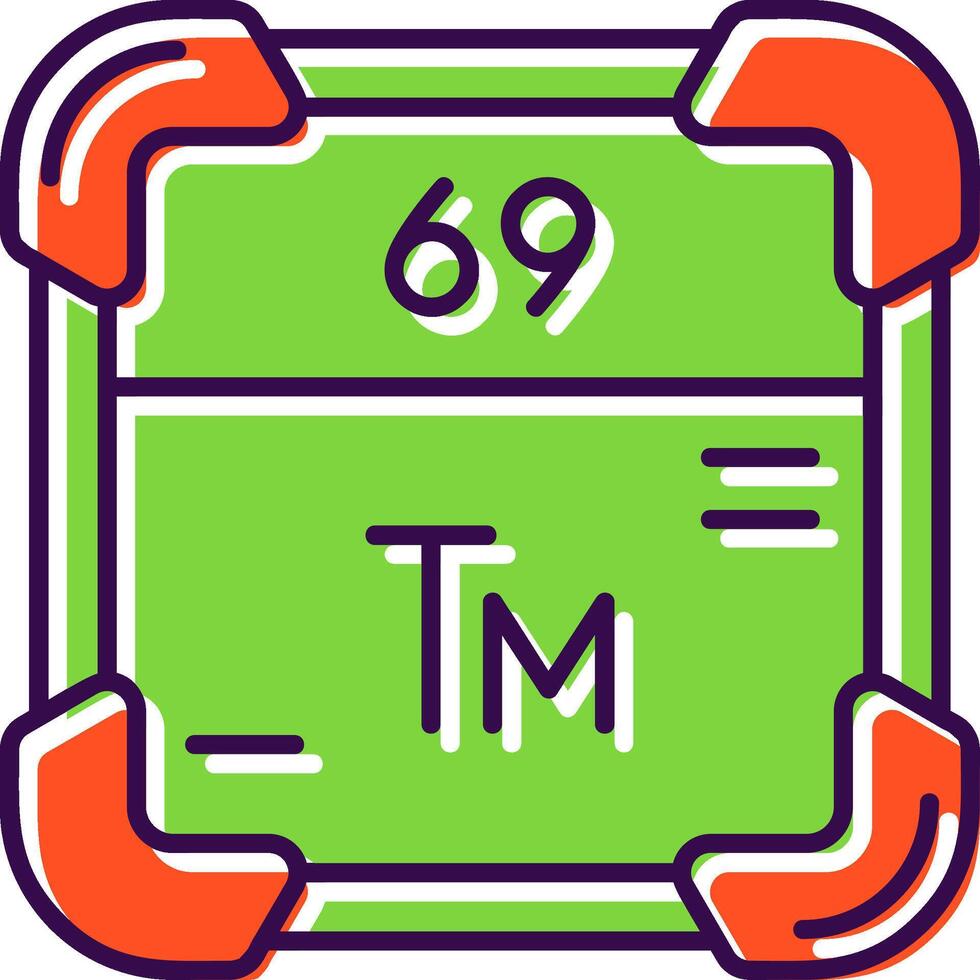 Thulium Filled Icon vector