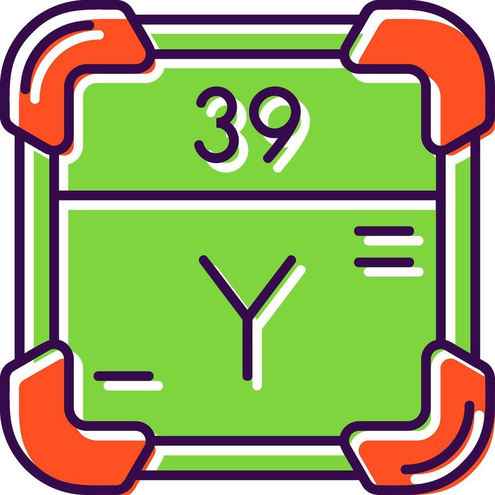 Yttrium Filled Icon vector