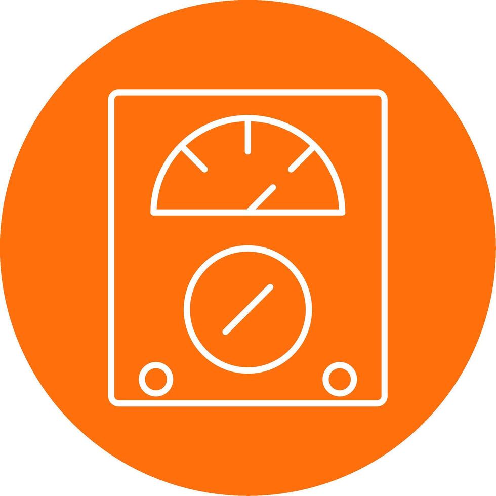 Voltmeter Line Circle color Icon vector