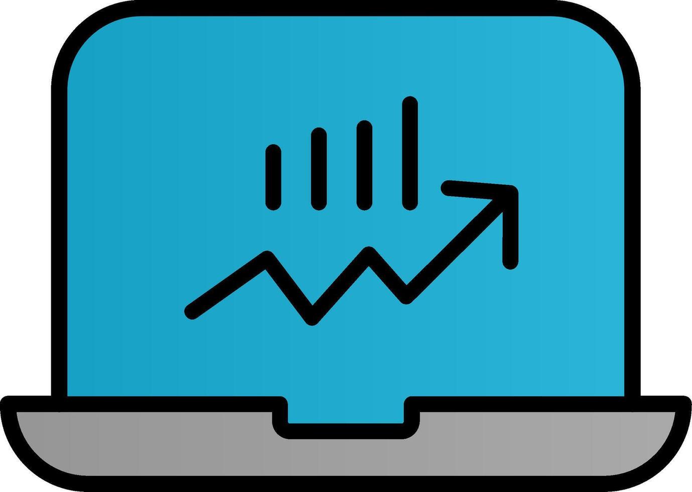 Stocks Monitoring Vector Icon