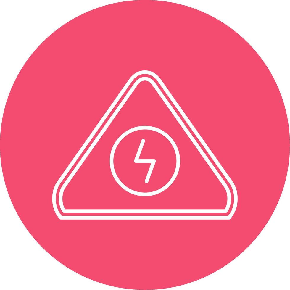 Electrical Danger Sign Line Circle color Icon vector