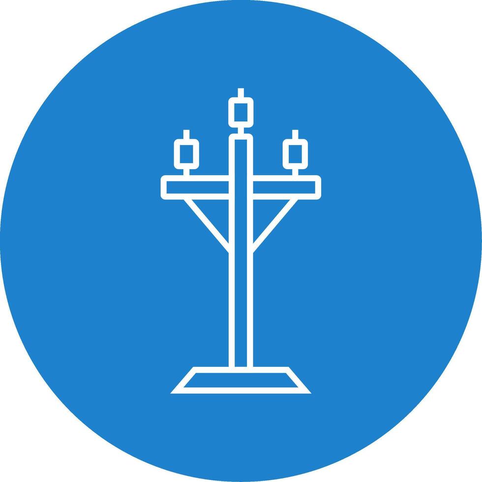High Voltage Line Circle color Icon vector