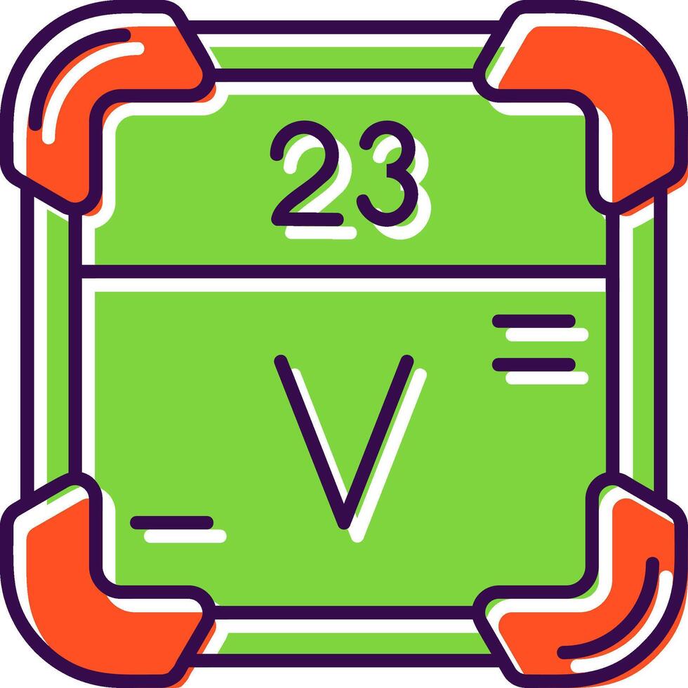 Vanadium Filled Icon vector