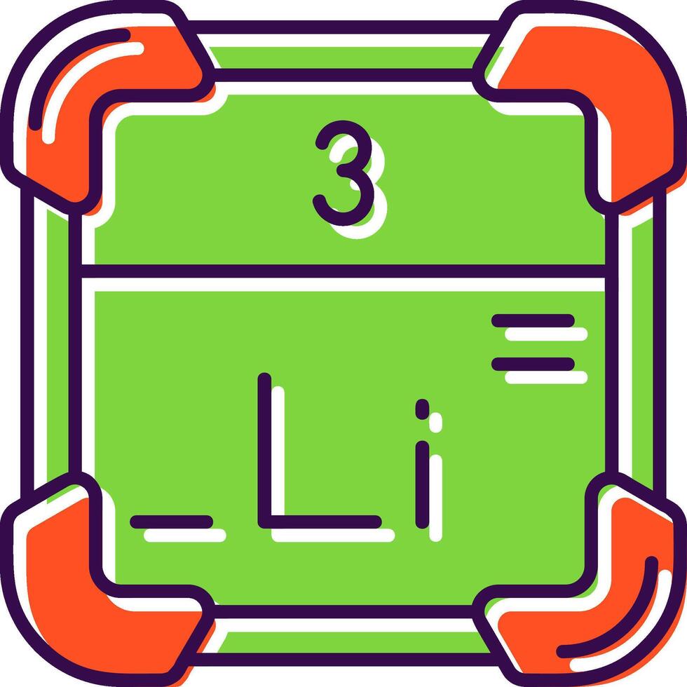 Lithium Filled Icon vector