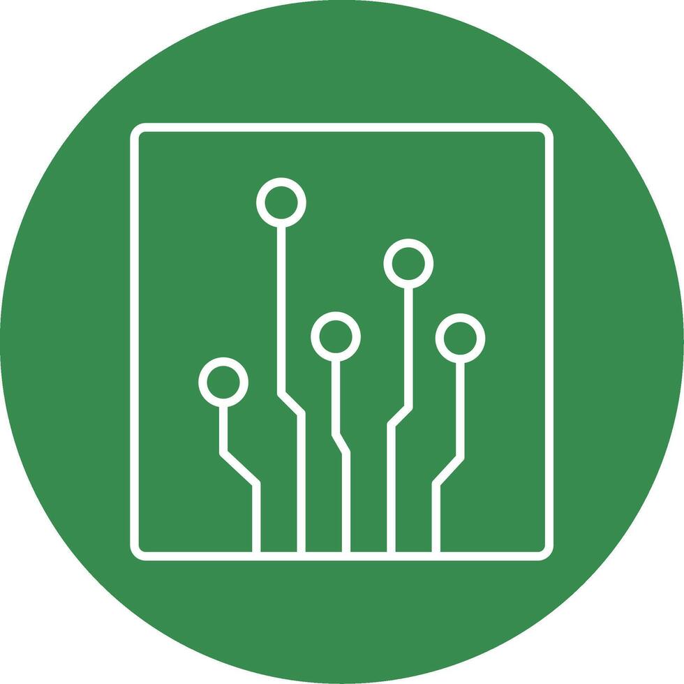 Circuit Line Circle color Icon vector