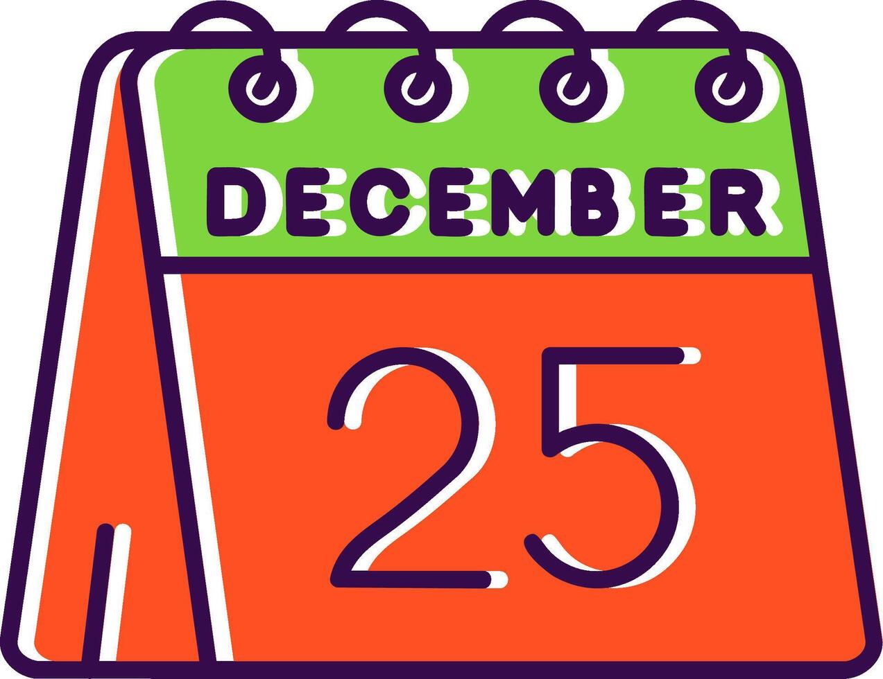 25th of December Filled Icon vector