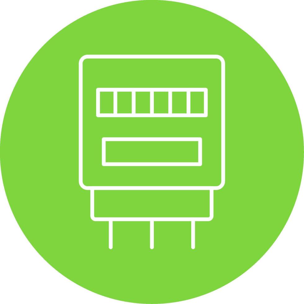 Electric Counter Line Circle color Icon vector