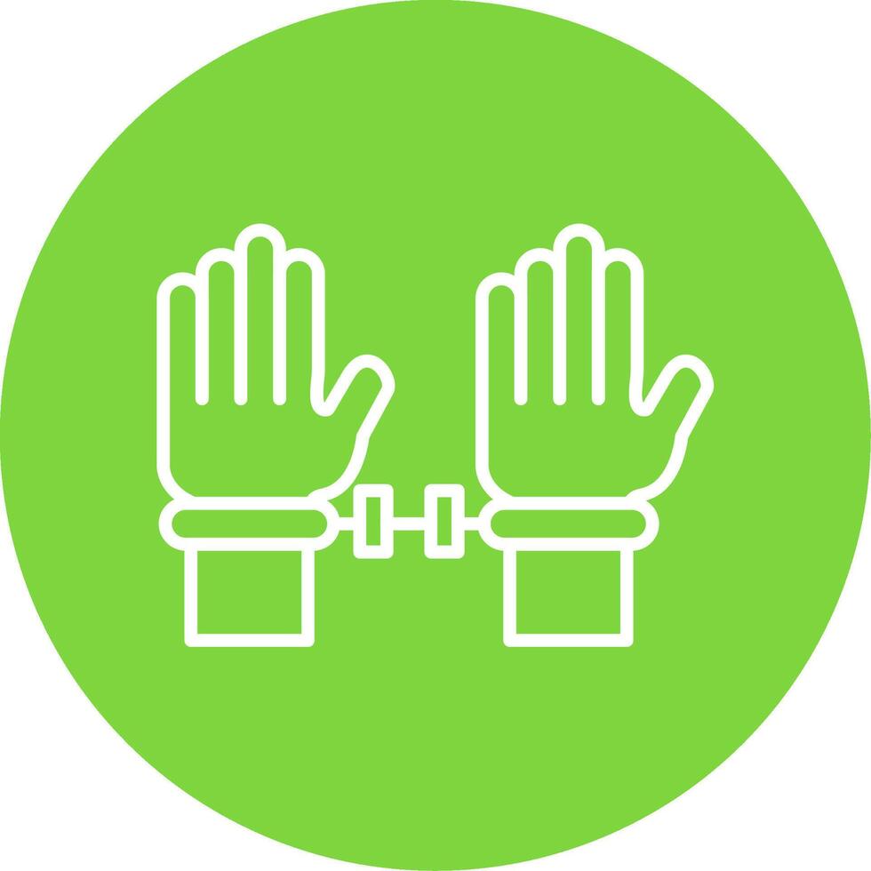 Arrest Line Circle color Icon vector