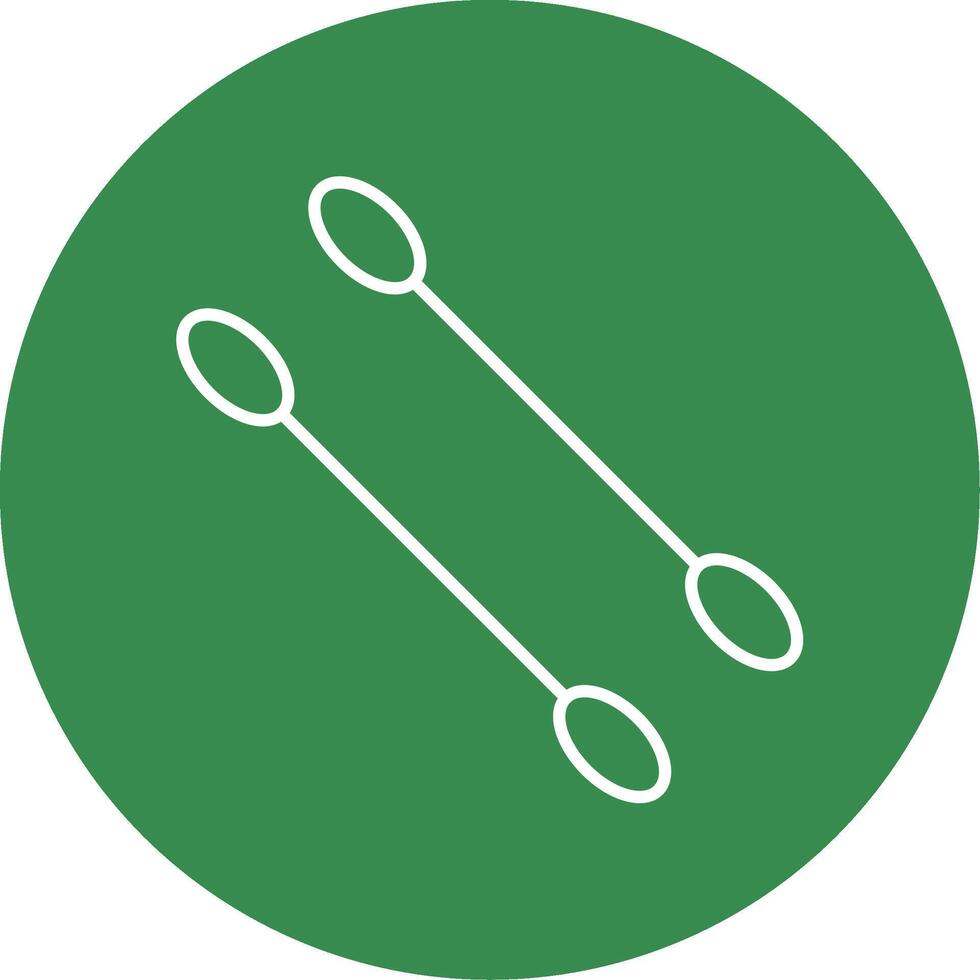 Cotton Swabs Line Circle color Icon vector