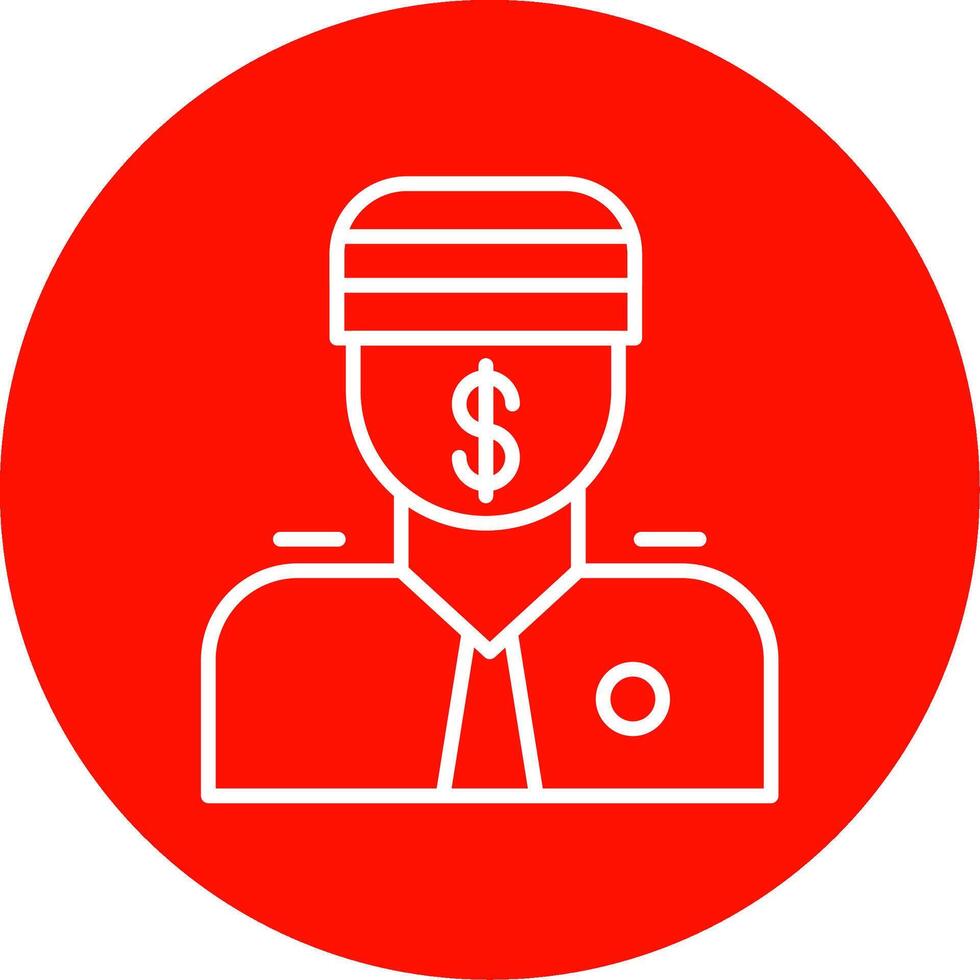 Bribe Line Circle color Icon vector