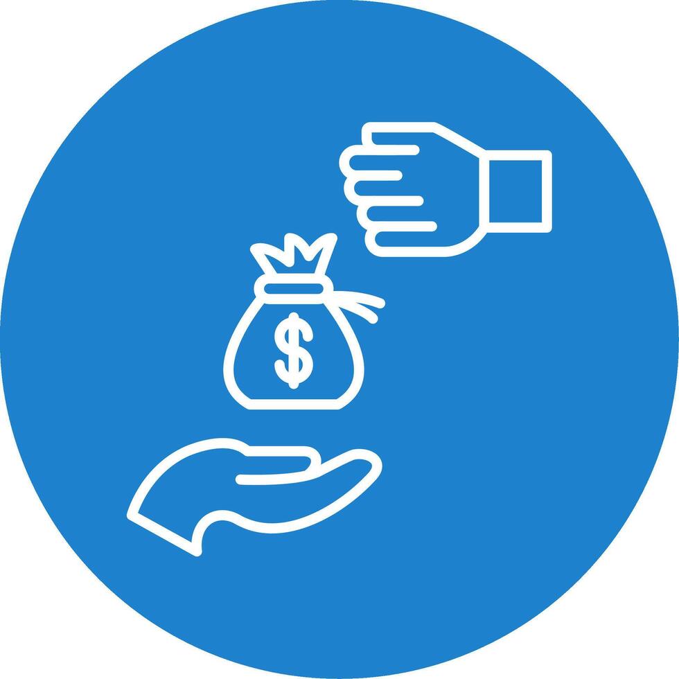 Bribery Line Circle color Icon vector