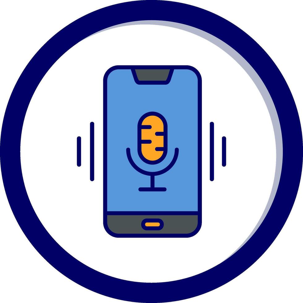 Mobile Voice Assistant Vector Icon