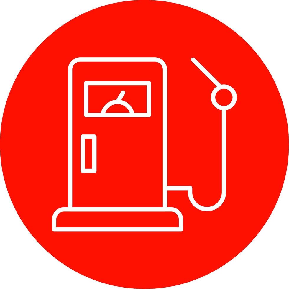 Fuel Line Circle color Icon vector