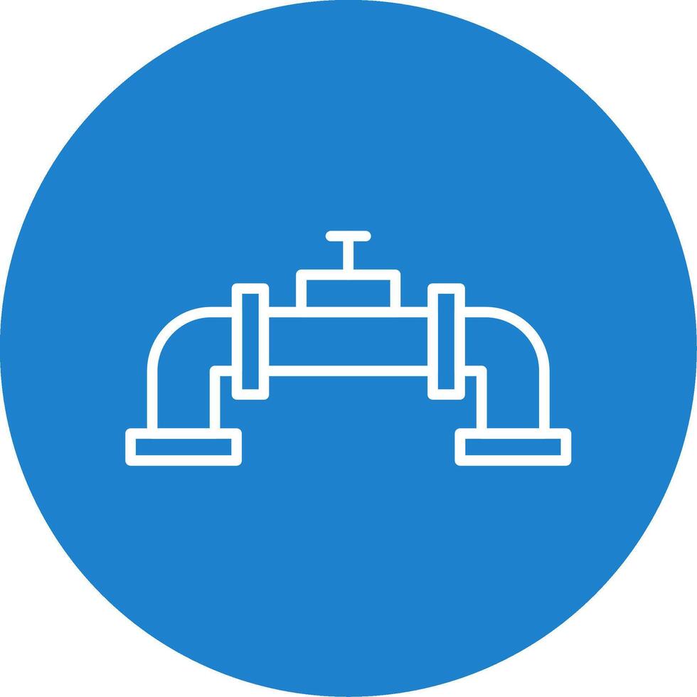 Pipe Line Circle color Icon vector