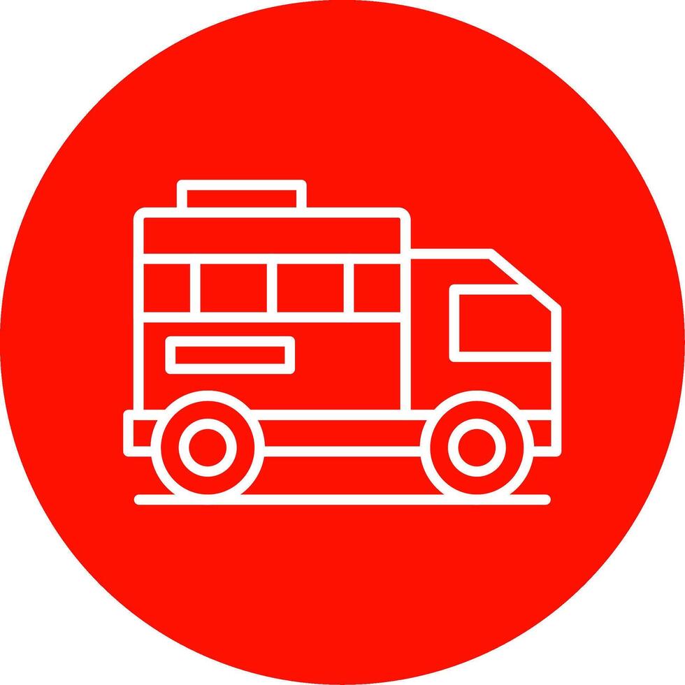 Land Transportation Line Circle color Icon vector