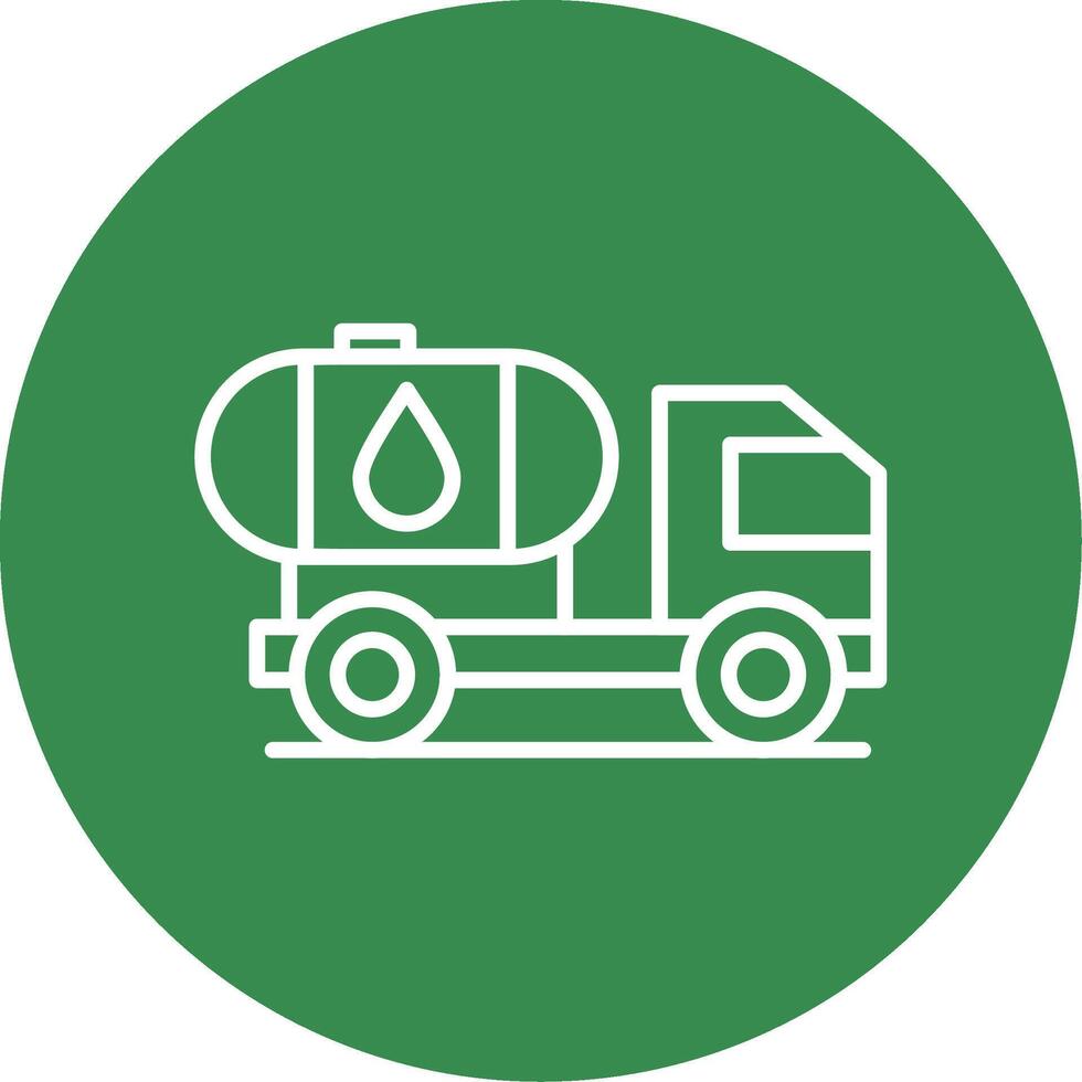 Tank Truck Line Circle color Icon vector