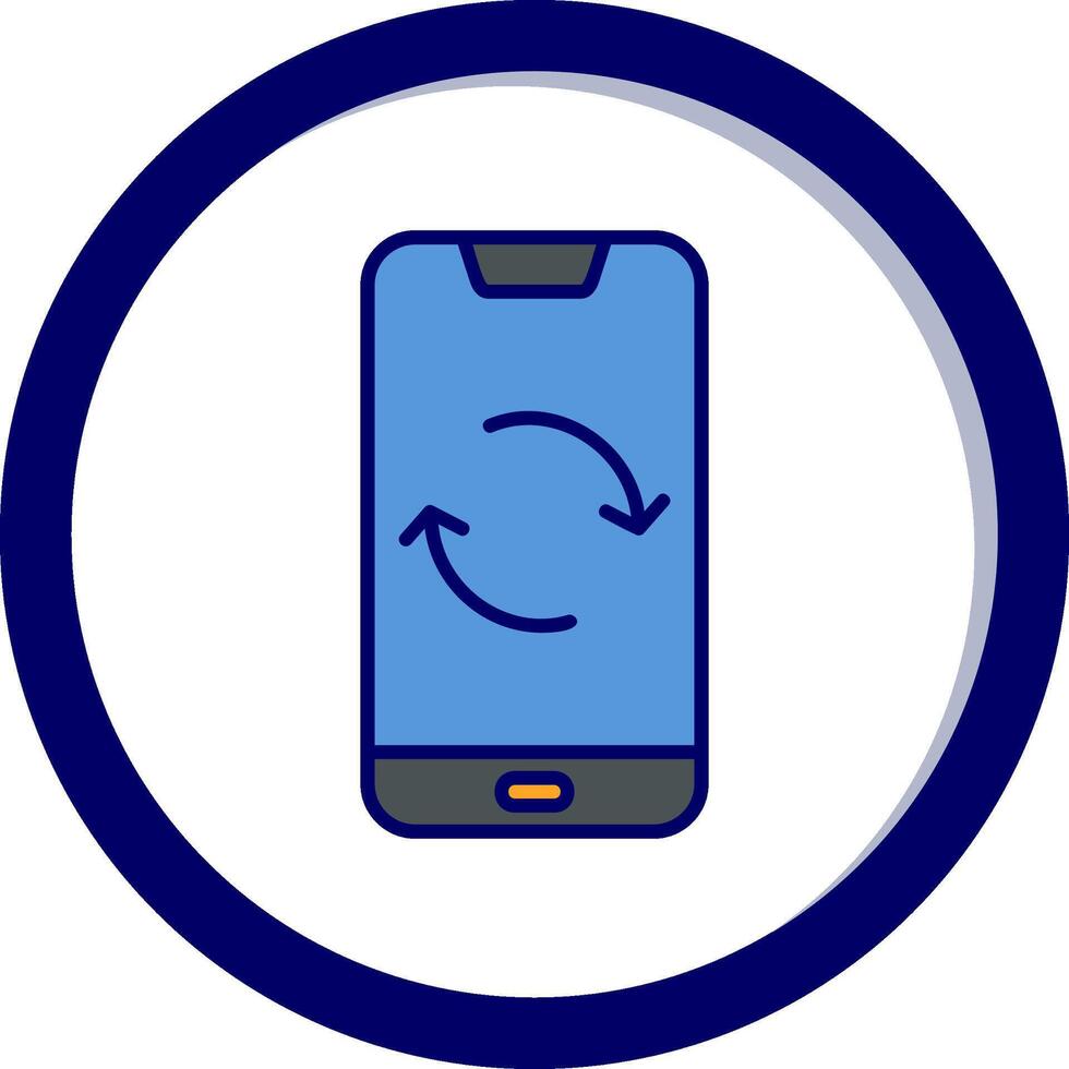 Smartphone Data Sync Vector Icon