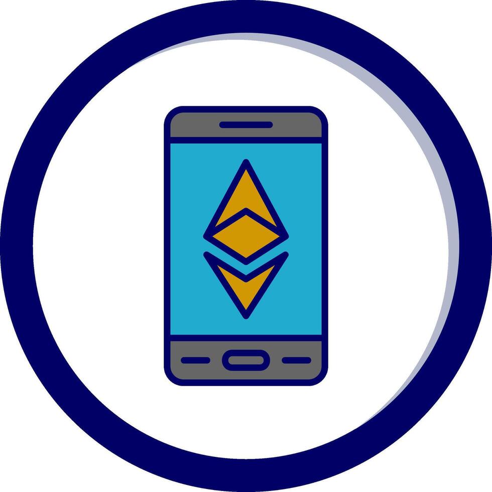 Ethereum Smartphone Vector Icon
