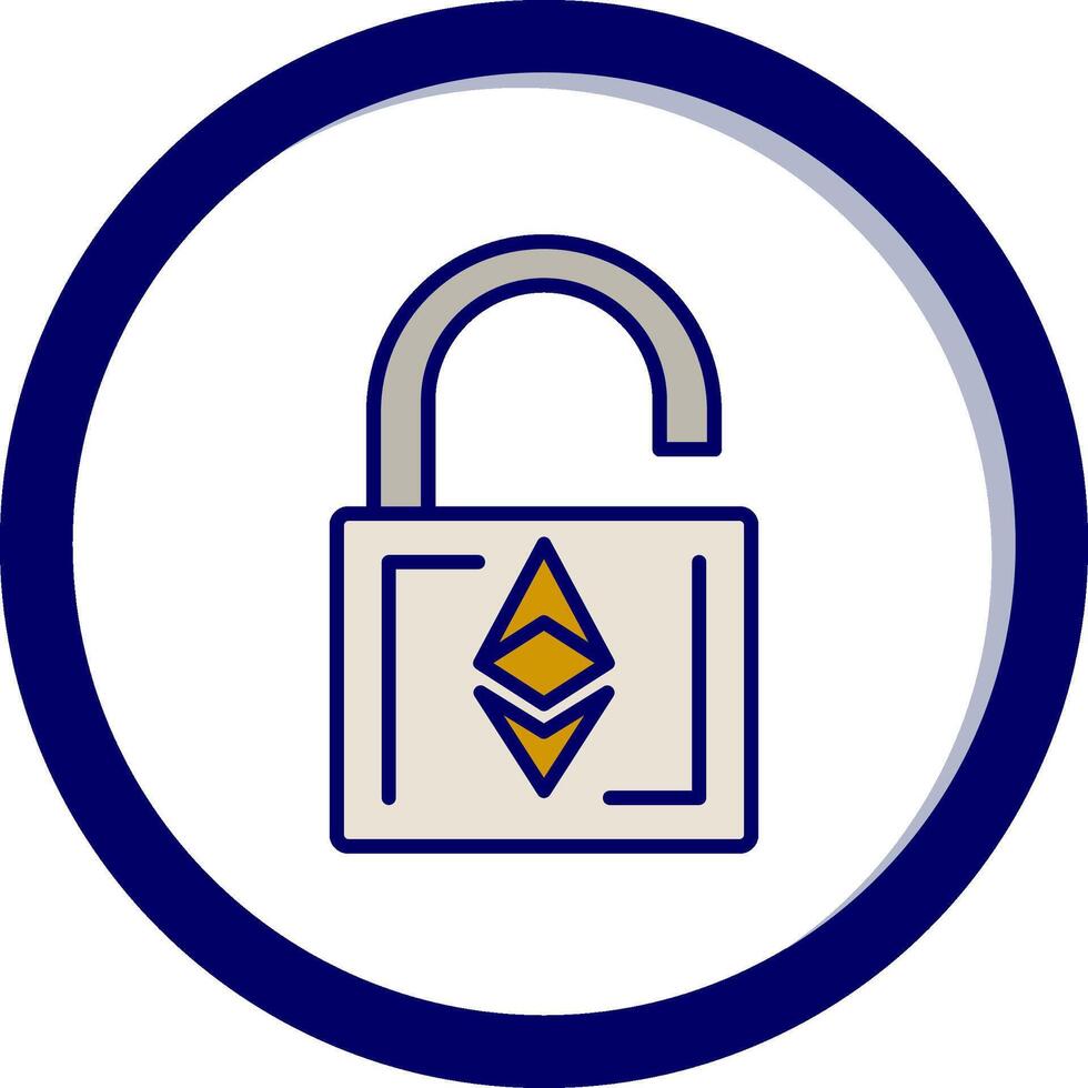 Ethereum UnLock Vector Icon